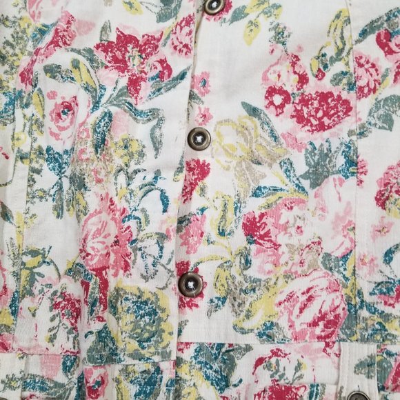 Vintage Norm Thompson Floral Blazer or Jacket - Made in India - XL - Picture 9 of 11